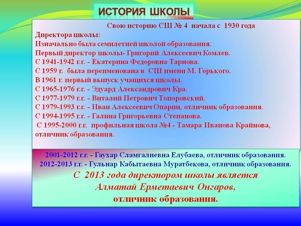 История школы